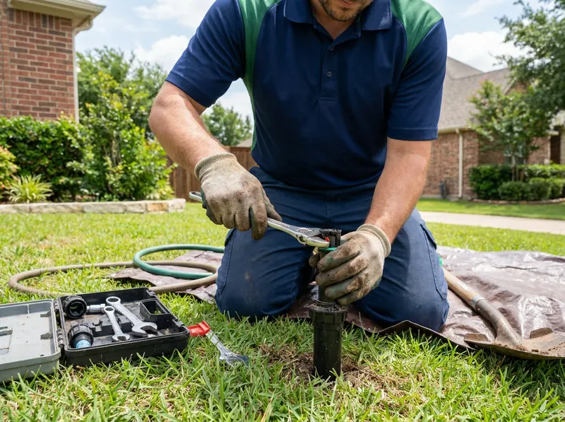 Broken Sprinkler Head Replacement in Dallas, TX
